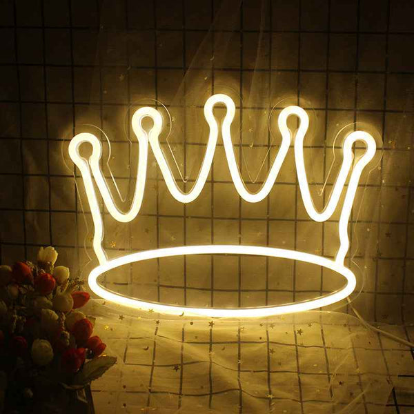 Yellow Crown LED Neon Sign - Ztylist