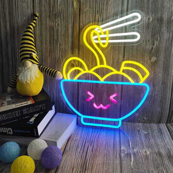 UwU Noodle Bowl LED Neon Sign - Ztylist