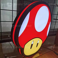 Mushroom Logo Lightbox Light Sign Custom Wall Decor for Business Shop Hanging Art 12 Inch Kids Nightlight 3D Print Gift Light