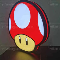 Mushroom Logo Lightbox Light Sign Custom Wall Decor for Business Shop Hanging Art 12 Inch Kids Nightlight 3D Print Gift Light