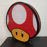Mushroom Logo Lightbox Light Sign Custom Wall Decor for Business Shop Hanging Art 12 Inch Kids Nightlight 3D Print Gift Light