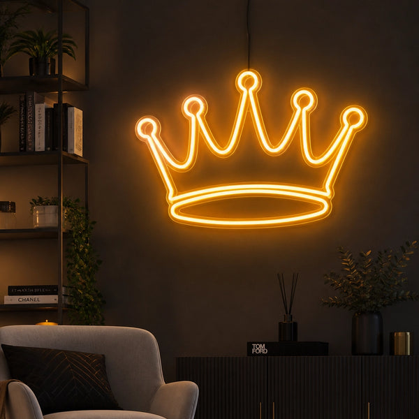 Yellow Crown LED Neon Sign - Ztylist
