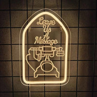 Leave a Message Neon Sign for Wall Decor,Neon Guestbook Sign for Wedding Shop Business Desk Decor Reception Welcome Led Sign