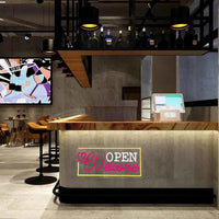 Welcome Open Neon Led Sign for Wall Decor Neon Light Sign USB Dimmable Business for Bar Shop Salon Hotel Restaurant Decor Gift