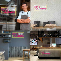 Welcome Open Neon Led Sign for Wall Decor Neon Light Sign USB Dimmable Business for Bar Shop Salon Hotel Restaurant Decor Gift