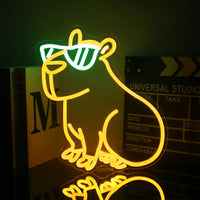 Cool Capybara LED Neon Sign