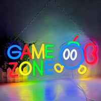 Game Zone Neon Sign Bomb LED Neon Light for Wall Decor USB Dimmable for Gamer Room Kids Bedroom Man Cave Bar Internet Cafe Decor