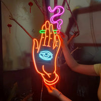 Lonely Hand & Eye LED Neon Sign