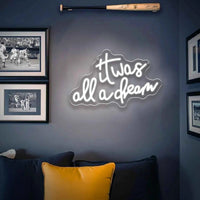 It Was All a Dream Handwritten Neon Sign LED Wall Art for Bedroom Living Room Decor Inspiring Quote Romantic  Lighting Gift
