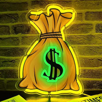 Money Bag LED Neon Sign