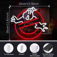 Ghost Neon Sign USB Powered LED Wall Decoration Switch Control Perfect for Bedroom Game Room Holiday Party Bar Scene Decoration