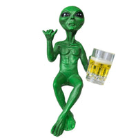 Beer-Drinking Alien Statue