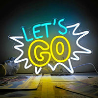 Let’s Go Neon Sign Dimmable LED Neon Light for Home Bedroom Bar Club Gym Bachelorette Party Wedding Wall Art Decor Gift