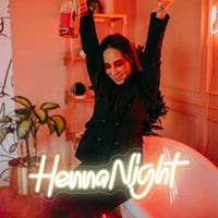 Henna Night LED Neon Sign Wedding Neon Signs Bridal Decoration for Wedding Bedroom Party Room Wall Art Party Decor Neon Led Sign