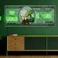 The World Is Yours Money LED Neon Sign