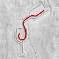 Red Wine Glass LED Neon Sign
