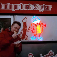 Hot Dog Neon Sign Dimmable Funny Neon Light Hot Dog Party Themed Light Decor for Restaurants Bars Game Rooms Gifts Fast Food