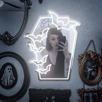 Coffin Bat Mirror LED Neon Sign