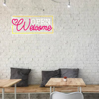 Welcome Open LED Neon Sign