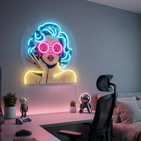 Pop Girl WOW LED Neon Sign