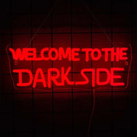 Welcome to the Dark Side Neon Signs for Wall Decor Sci-Fi Movie Inspired Light for Game Rooms Man Cave Bars Wall Decor