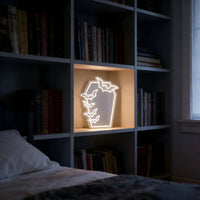 Coffin Bat Mirror LED Neon Sign