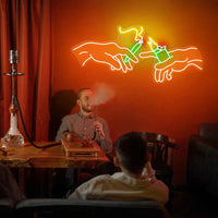 Hand Neon Sign Hands of God Neon Sign Smoke Shop Art Wall Decor Sign Smoke Neon Sign