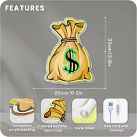 Money Bag LED Neon Sign