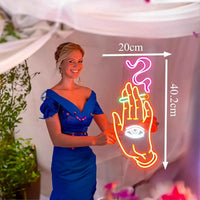 Lonely Hand Eye Led Neon Light Sign USB Powered Aesthetics Neon Sign For Wall Decor Room Party Decor Birthday Handmade Art Gift