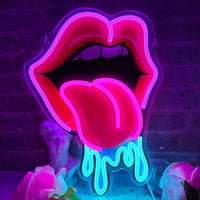 Dripping Lips LED Neon Sign