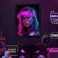 Trendy Girl LED Neon Wall Art