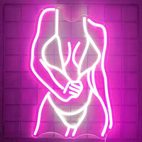 Female Silhouette Neon Light Dimmable Artistic Neon Sign for Bedroom Men Cave Bar Game Room Wall Decor Modern Home Art Gifts