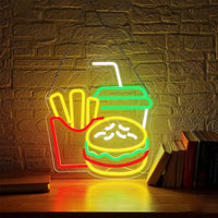 Fast Food Icons LED Neon Sign