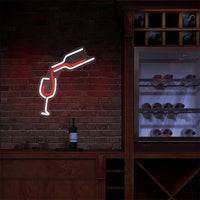 Red Wine Glass LED Neon Sign