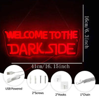 Welcome to the Dark Side Neon Signs for Wall Decor Sci-Fi Movie Inspired Light for Game Rooms Man Cave Bars Wall Decor