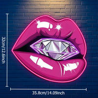 Lips & Tongue LED Neon Sign