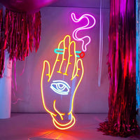 Lonely Hand Eye Led Neon Light Sign USB Powered Aesthetics Neon Sign For Wall Decor Room Party Decor Birthday Handmade Art Gift