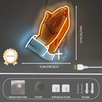 Praying Hands LED Neon Sign