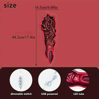 Finger Neon Light  LED Neon Light for Bedroom Game Room Comic Exhibition Art Wall Decor Gift for Anime Lovers USB Powered