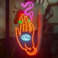 Lonely Hand & Eye LED Neon Sign