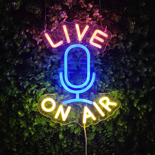 Live On Air LED Neon Sign