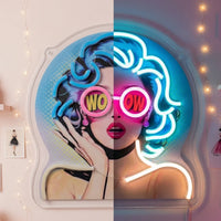 Pop Girl WOW LED Neon Sign