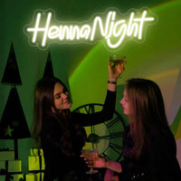 Henna Night LED Neon Sign Wedding Neon Signs Bridal Decoration for Wedding Bedroom Party Room Wall Art Party Decor Neon Led Sign