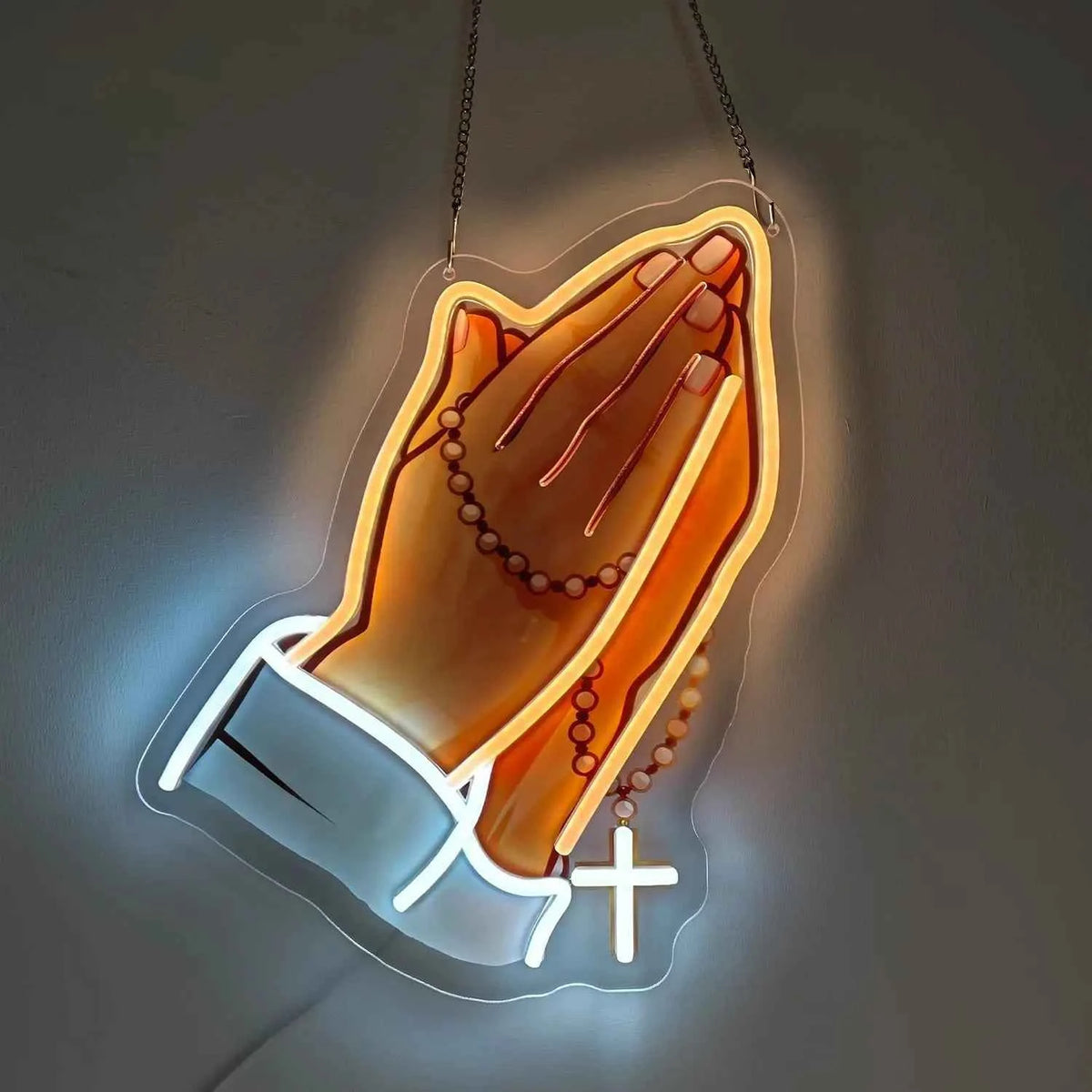 Praying Hands LED Neon Sign