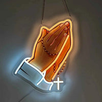 Praying Hands LED Neon Sign