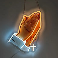 Praying Hands LED Neon Sign