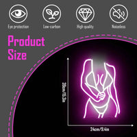 Female Silhouette Neon Light Dimmable Artistic Neon Sign for Bedroom Men Cave Bar Game Room Wall Decor Modern Home Art Gifts