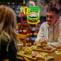 Fast Food Icons LED Neon Sign
