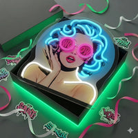 Pop Girl WOW LED Neon Sign