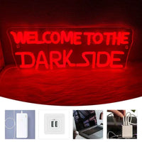 Welcome to the Dark Side Neon Signs for Wall Decor Sci-Fi Movie Inspired Light for Game Rooms Man Cave Bars Wall Decor